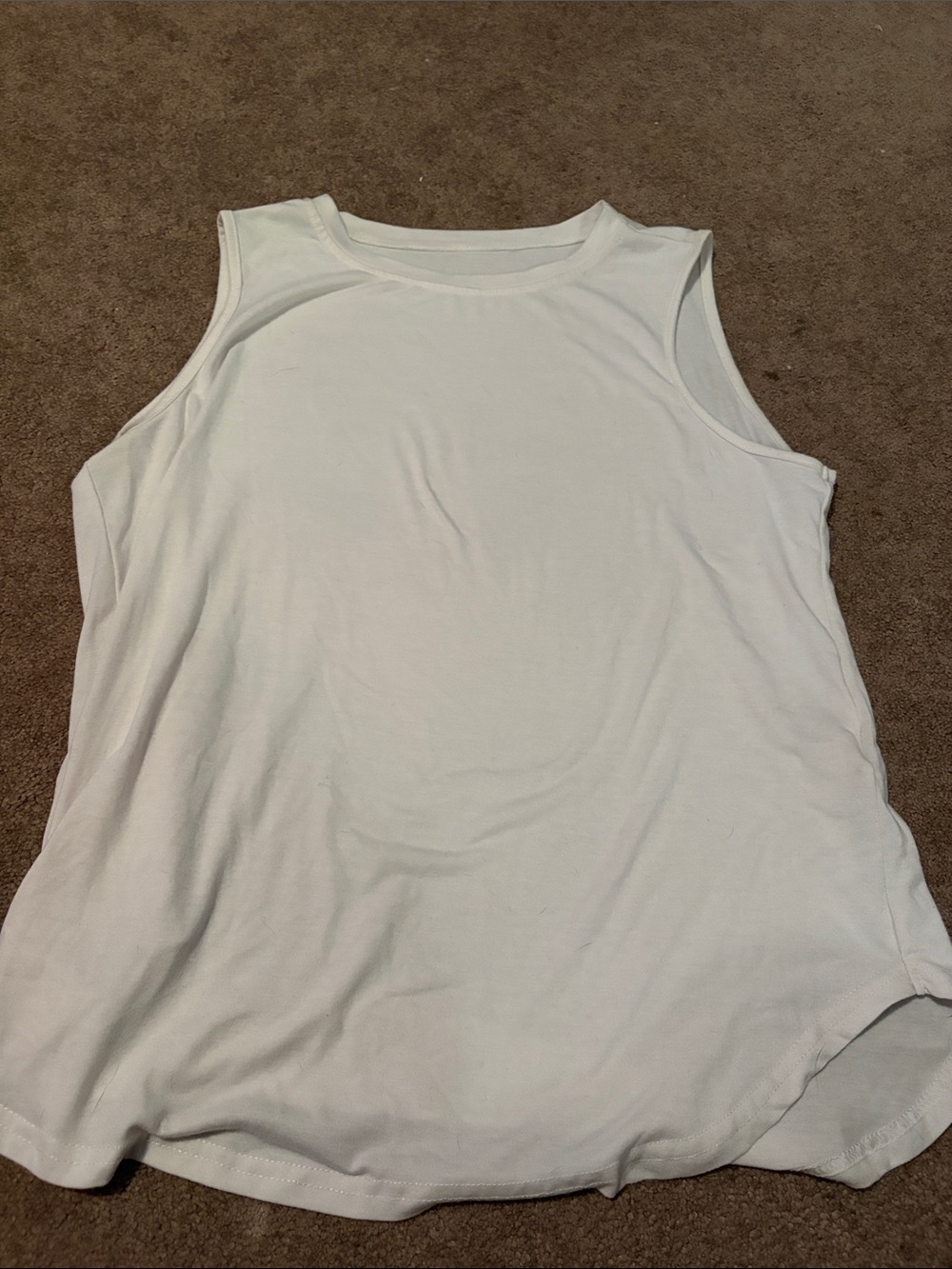 Women's White Sleeveless Tank Top
